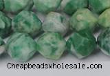 CNG6116 15.5 inches 8mm faceted nuggets Qinghai jade beads