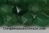 CNG6176 15.5 inches 10mm faceted nuggets green aventurine beads