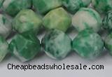 CNG6192 15.5 inches 10mm faceted nuggets Qinghai jade beads