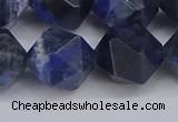 CNG6298 15.5 inches 14mm faceted nuggets sodalite beads