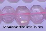 CNG6301 15.5 inches 13*18mm - 15*20mm faceted freeform rose quartz beads