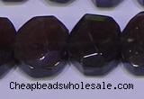 CNG6308 15.5 inches 13*18mm - 15*20mm faceted freeform smoky quartz beads