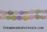 CNG6363 15.5 inches 14*18mm - 16*22mm freeform matte mixed quartz beads