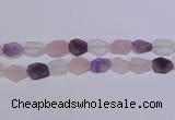 CNG6364 15.5 inches 14*18mm - 16*22mm freeform matte mixed quartz beads