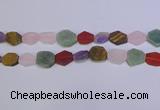 CNG6375 15.5 inches 14*18mm - 16*22mm freeform matte mixed gemstone beads