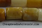 CNG6416 15.5 inches 15*20mm faceted nuggets yellow jade beads