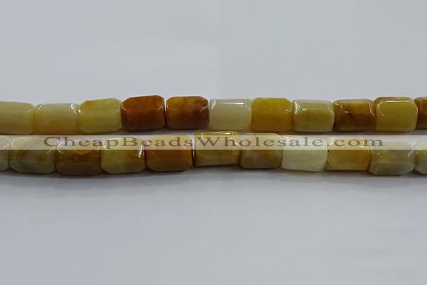 CNG6416 15.5 inches 15*20mm faceted nuggets yellow jade beads