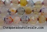 CNG6500 15.5 inches 6mm faceted nuggets agate beads wholesale