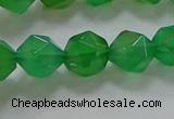 CNG6514 15.5 inches 10mm faceted nuggets green agate beads