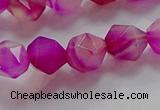 CNG6522 15.5 inches 10mm faceted nuggets line agate beads