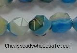 CNG6526 15.5 inches 10mm faceted nuggets line agate beads