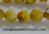 CNG6532 15.5 inches 10mm faceted nuggets golden tiger eye beads