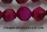 CNG6537 15.5 inches 12mm faceted nuggets red tiger eye beads