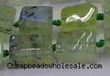 CNG6810 15.5 inches 8*12mm - 10*16mm nuggets prehnite beads