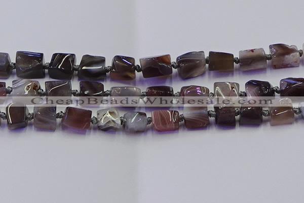 CNG6815 15.5 inches 5*8mm - 8*12mm nuggets botswana agate beads