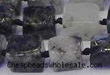 CNG6822 15.5 inches 8*12mm - 10*16mm nuggets black rutilated quartz beads