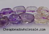 CNG6859 15.5 inches 8*12mm - 10*14mm nuggets amethyst & citrine beads