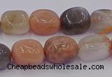 CNG6896 15.5 inches 8*12mm - 10*14mm nuggets mixed moonstone beads