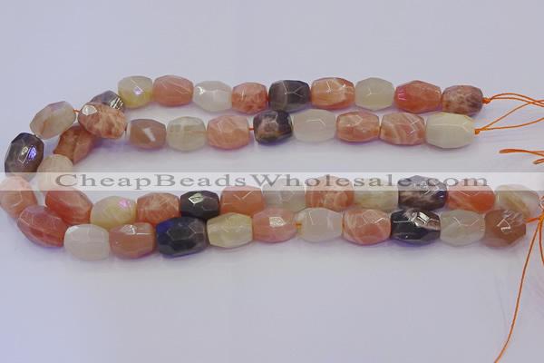 CNG6898 12*16mm - 13*18mm faceted nuggets mixed moonstone beads