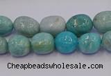 CNG6908 15.5 inches 8*12mm - 10*14mm nuggets amazonite beads