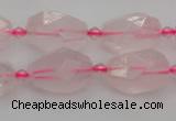 CNG6916 15.5 inches 12*16mm - 13*18mm faceted nuggets rose quartz beads