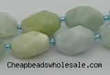 CNG6919 15.5 inches 12*16mm - 13*18mm faceted nuggets aquamarine beads