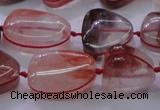 CNG693 15.5 inches 13*18mm - 15*16mm freeform pink quartz beads