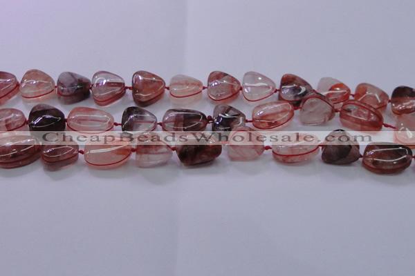 CNG693 15.5 inches 13*18mm - 15*16mm freeform pink quartz beads