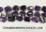 CNG6945 15.5 inches 20*20mm - 25*25mm freeform amethyst beads