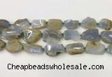 CNG6948 15.5 inches 18*20mm - 22*30mm freeform blue chalcedony beads