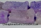 CNG7013 15.5 inches 10*28mm - 12*30mm freeform druzy agate beads