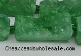 CNG7017 15.5 inches 10*28mm - 12*30mm freeform druzy agate beads