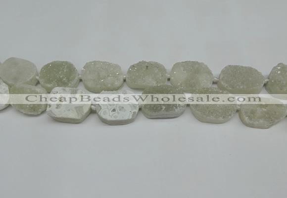 CNG7021 15.5 inches 20*28mm - 25*35mm freeform druzy agate beads