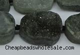 CNG7028 15.5 inches 20*28mm - 25*35mm freeform druzy agate beads