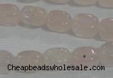 CNG704 15.5 inches 10*14mm nuggets rose quartz beads wholesale