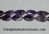 CNG7089 15.5 inches 25*35mm - 35*45mm faceted freeform amethyst beads