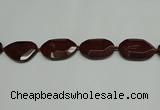 CNG7107 25*35mm - 35*45mm faceted freeform brecciated jasper beads