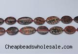 CNG7113 18*25mm - 20*33mm freeform red snowflake obsidian beads