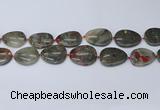 CNG7115 15.5 inches 20*25mm - 30*40mm freeform blood jasper beads