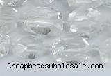 CNG7130 15.5 inches 6*10mm - 10*14mm faceted nuggets white crystal beads