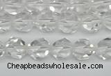 CNG7210 15.5 inches 6mm faceted nuggets white crystal beads