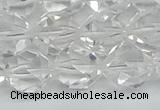 CNG7213 15.5 inches 12mm faceted nuggets white crystal beads