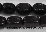 CNG725 15.5 inches 15*20mm nuggets black obsidian beads wholesale