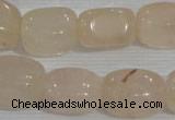 CNG729 15.5 inches 15*18mm nuggets rose quartz beads wholesale