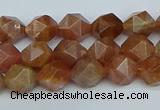 CNG7295 15.5 inches 6mm faceted nuggets sunstone beads