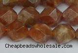 CNG7297 15.5 inches 10mm faceted nuggets sunstone beads