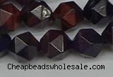 CNG7318 15.5 inches 12mm faceted nuggets purple tiger eye beads