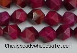 CNG7321 15.5 inches 8mm faceted nuggets red tiger eye beads