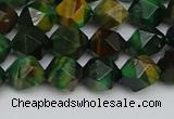 CNG7326 15.5 inches 8mm faceted nuggets green tiger eye beads