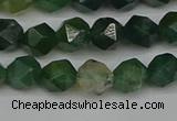 CNG7336 15.5 inches 8mm faceted nuggets moss agate beads